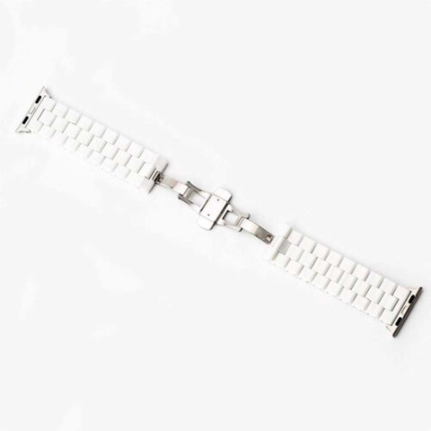 Ремешок для Apple watch 38/40/41mm Ceramic type 3 White